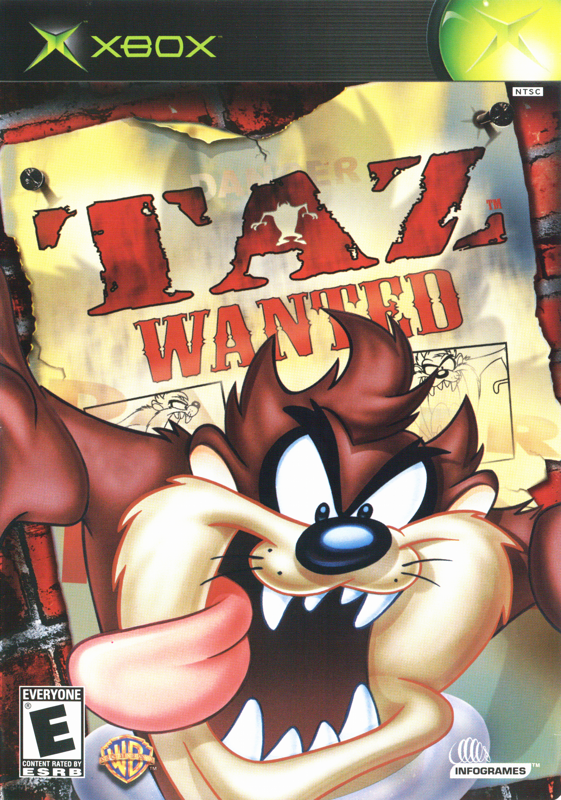 Taz: Wanted box art for Xbox